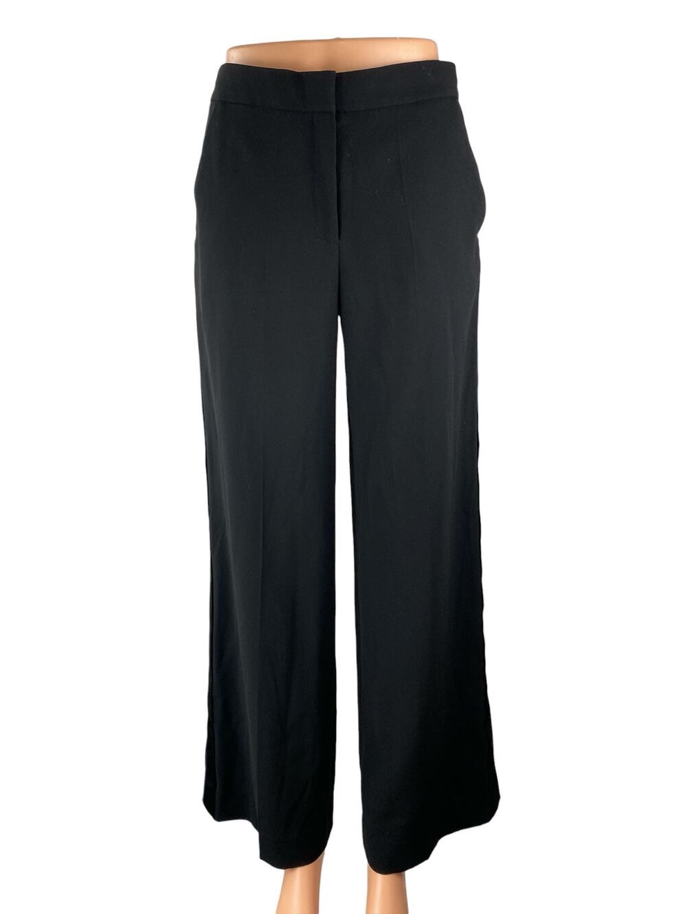 Aritzia Ten Women's Black High Waisted Wide Leg Baggy Trousers Pants Size 2